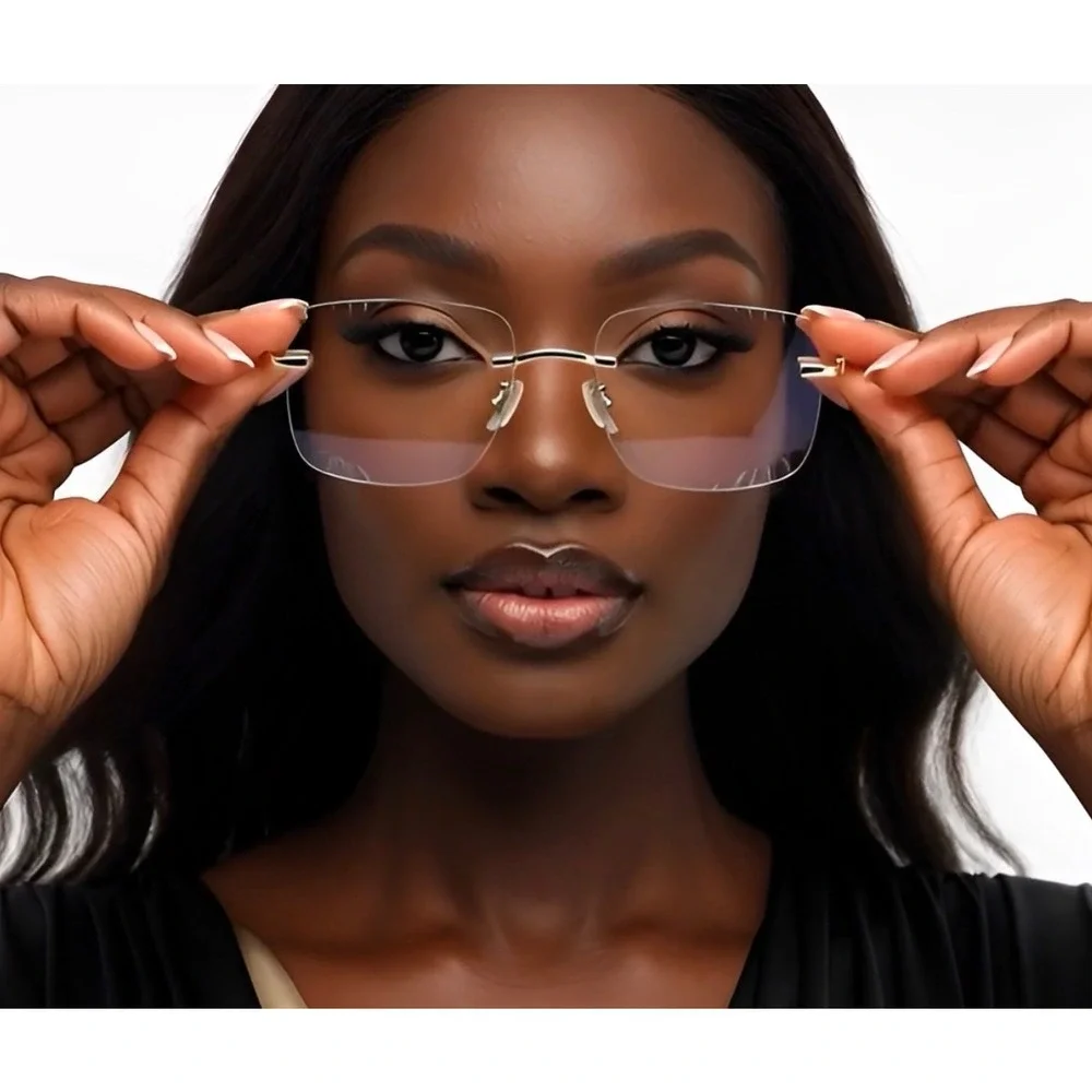 Women Sophisticated Uv400 Sunglasses Clear Lens Eye Glasses UV Protection Trendy